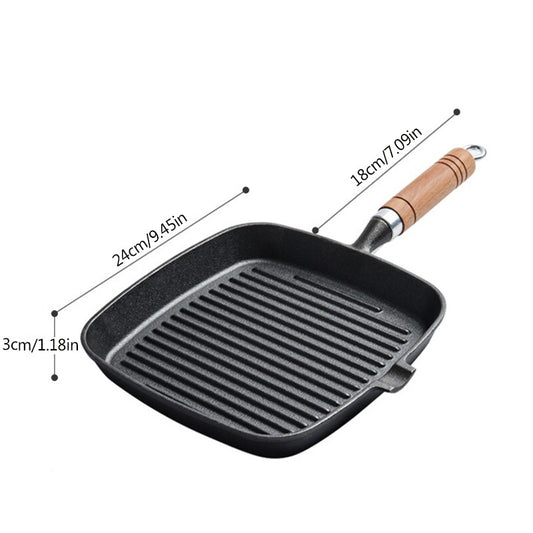 Nonstick Grill Pan – Induction Griddle Skillet with Pouring Lips for Steak & Cooking