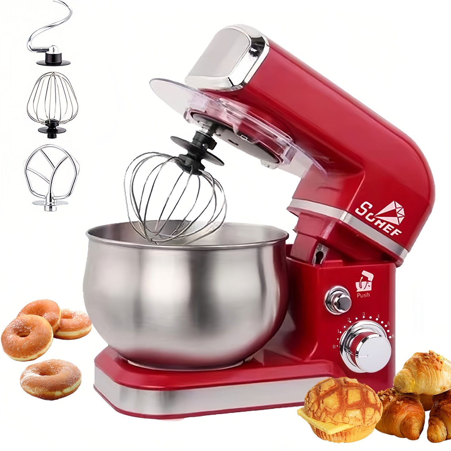 Fully Automatic Multi-functional Kitchen Electric Mixer, Automatic Dough Mixer, Home Whisk, Electric Food Mixer, Stand Mixer Cook MachineFully Automat