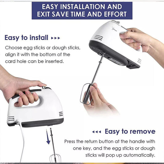 7-Speed Electric Stand Mixer – Food Mixer with Bowl, Beaters & Dough Hooks