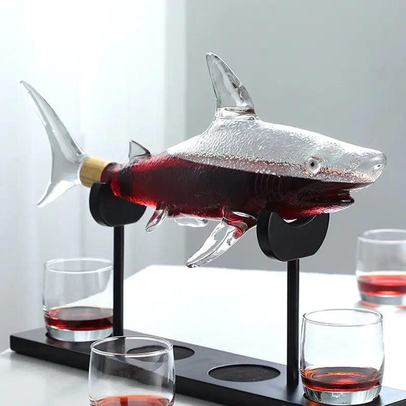 Glass Shark Decanter Wine Set