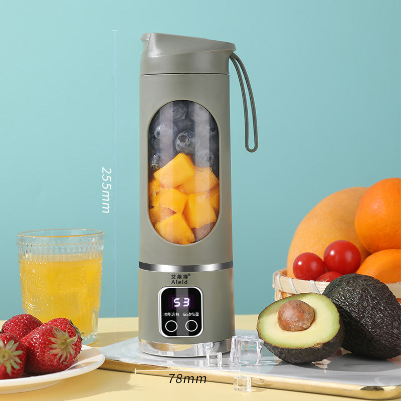 Portable Electric Fruit & Vegetable Juicer ? 12-Blade High-Speed Juicer with 450ML Cup