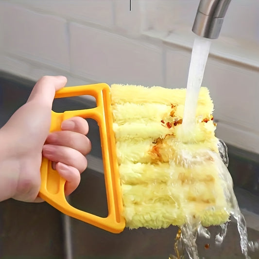 Multi-Functional Window Blind Cleaning Brush, Home Curtain Dust Removal Tool, Plastic Material, No Electricity Needed, Ideal for Living Room, Bedroom, Kitchen, Car, Furniture Use