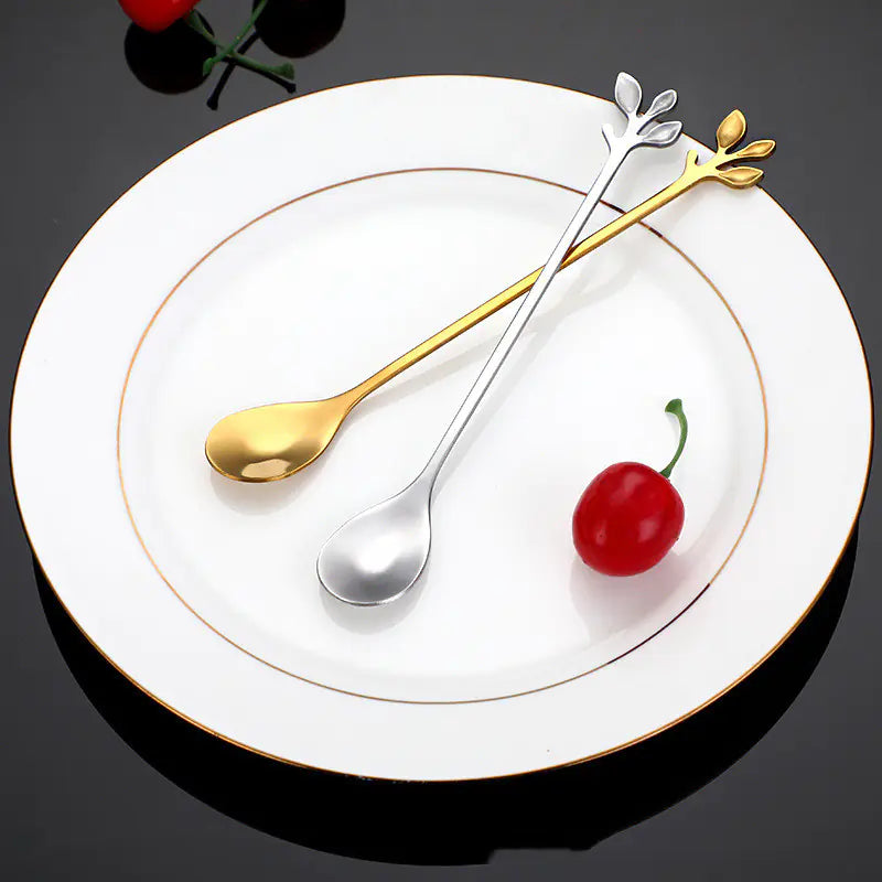 Creative Leaf Stainless Steel Dessert Spoon
