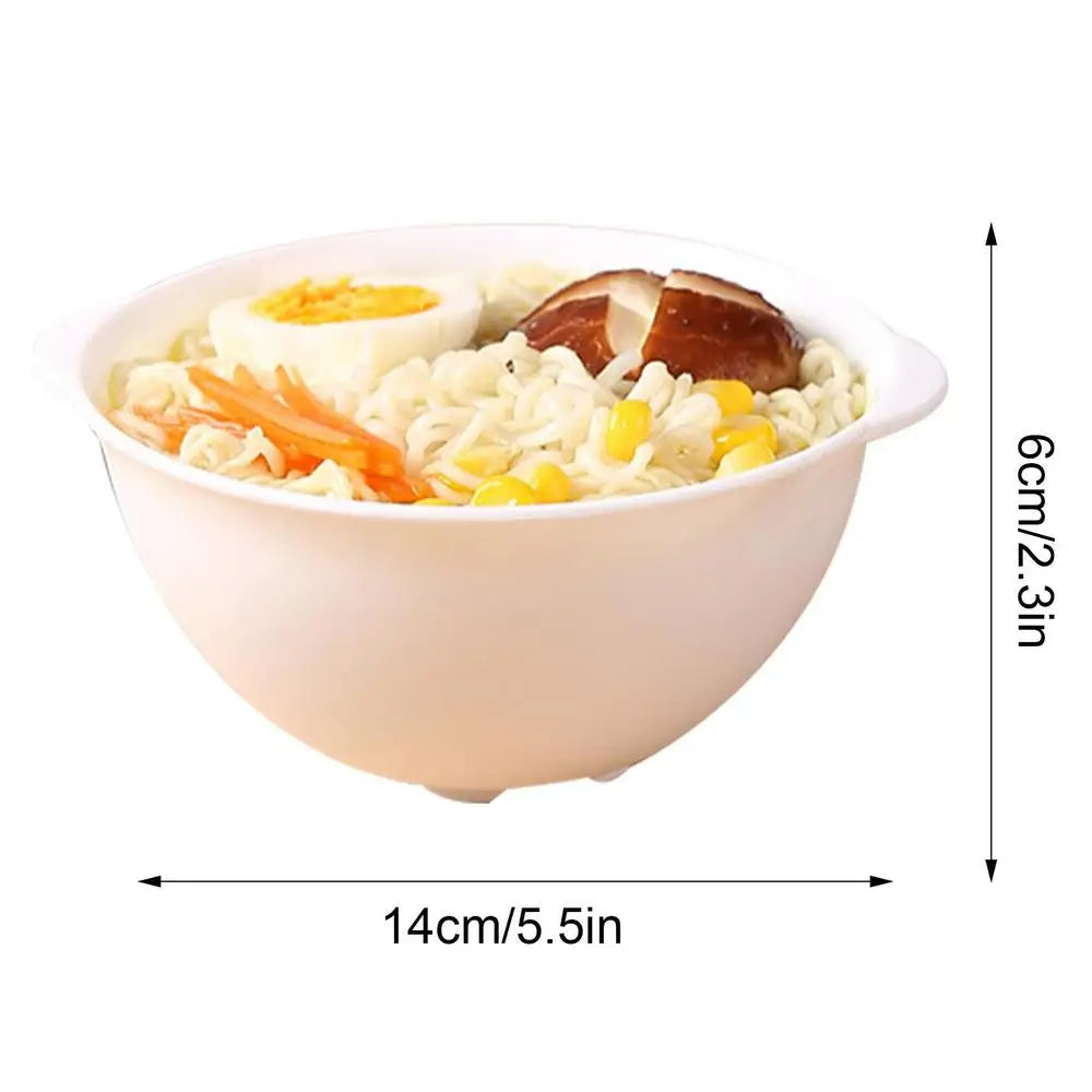 Ramen Bowl With Lid Instant Noodle Bowls With Lid Microwave Bowl Not Easy To Burn Binaural Handle Heating Convenience For