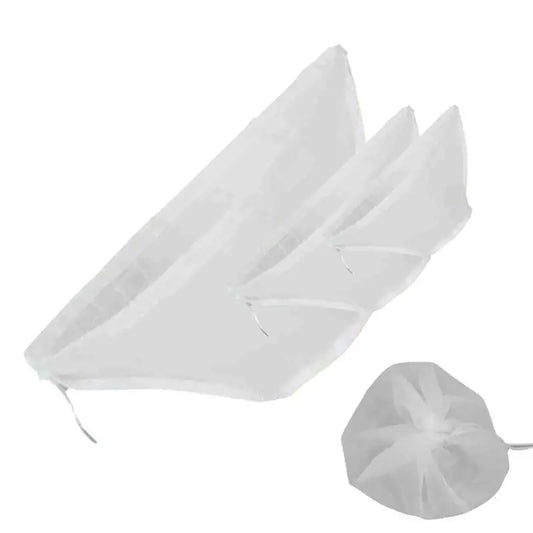 3pcs Soy Milk Bag Reusable Natural Cheese Cloth Bags Dumpling Filling Squeeze Drawstring Bags for Yogurt Nut Strainers