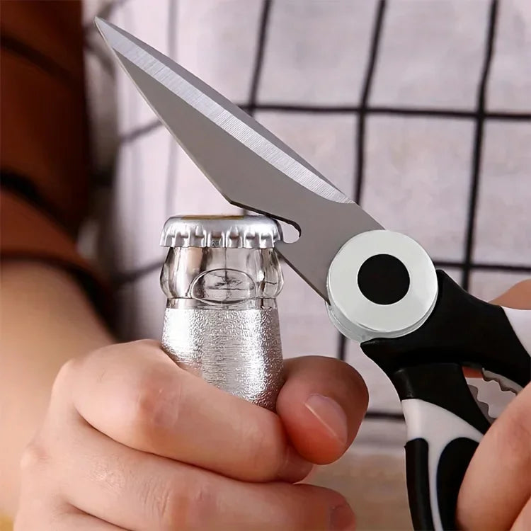 Multifunctional Stainless Steel Kitchen Scissors – Heavy-Duty Poultry, Meat & Fish Cutting Shears | Non-Slip, Durable Cooking Gadget