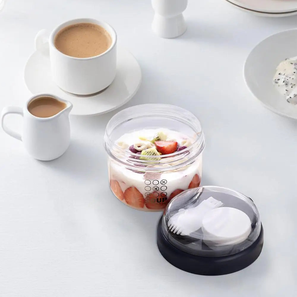 650ml Yogurt Parfait Cups With Handles Portable Yogurt Mug Breakfast Mug Cereal Cup Meal Planning Containers for Milk Yoghurt