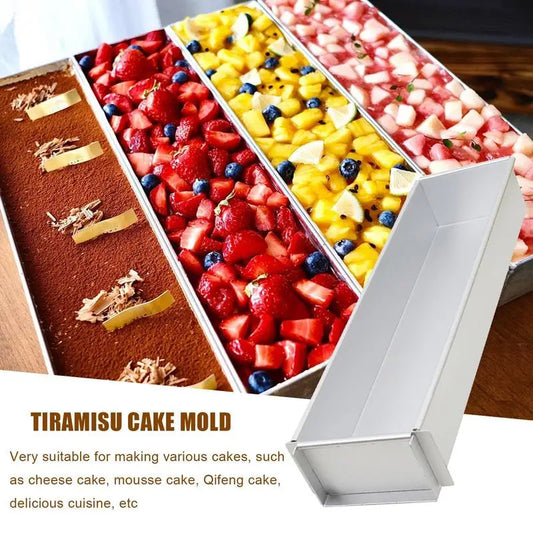 Rectangular Tiramisu Cake Mold – Anodized Aluminum Dessert & Baking Pan