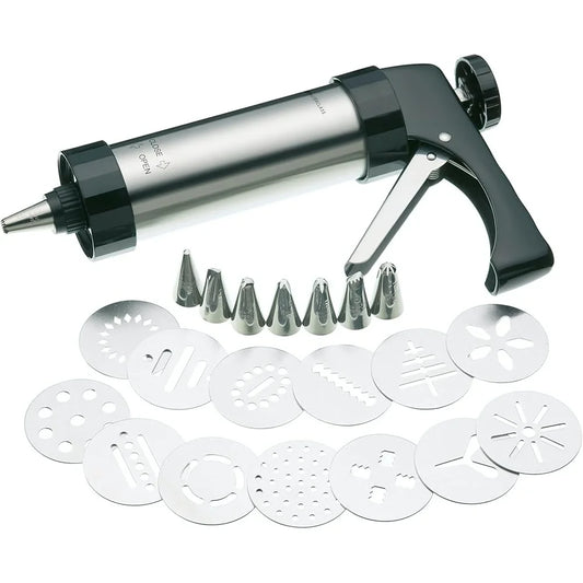Professional Icing Set 22 Pieces Includes Nozzles Cutters Storage Box Durable Stainless Steel Easy Clean Dishwasher Safe