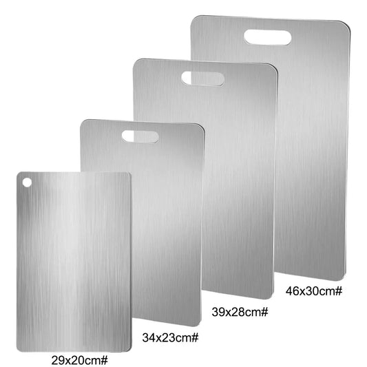 Stainless Steel Double-Sided Cutting Board – Thickened Chopping & Baking Board