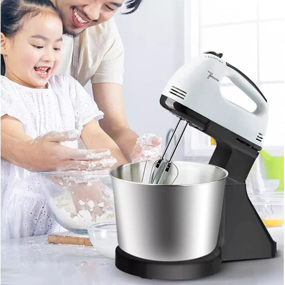 7-Speed Electric Stand Mixer – Food Mixer with Bowl, Beaters & Dough Hooks