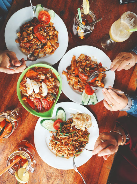 plate of foods on table