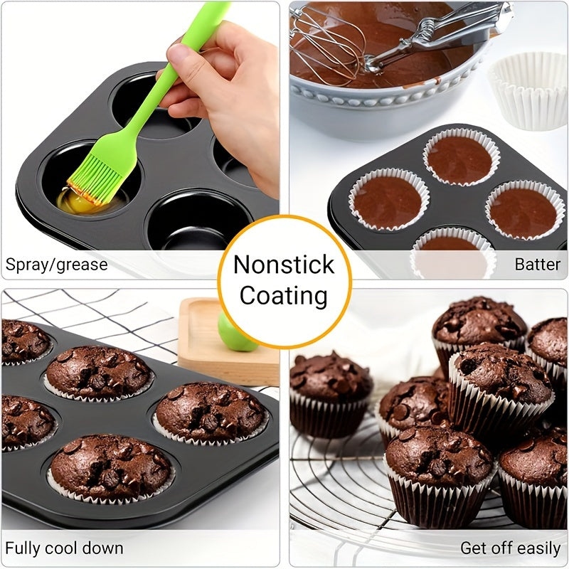 2pcs, Muffin Pans, 10.4''x7'', Non-Stick Baking Cupcake Pan, Pudding Mold, Oven Accessories, Baking Tools, Kitchen Gadgets, Kitchen Accessories