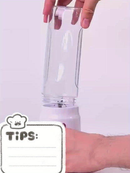 [1pc, Portable USB Mini Blender] Portable USB Rechargeable Mini Blender, 1pc of 450Ml Juicer Includes 2 Cups, Wireless And Easy to Carry, Comes with a Bonus Sports Cup Cover, Ideal Personal Size Blender for Smoothies And Shak