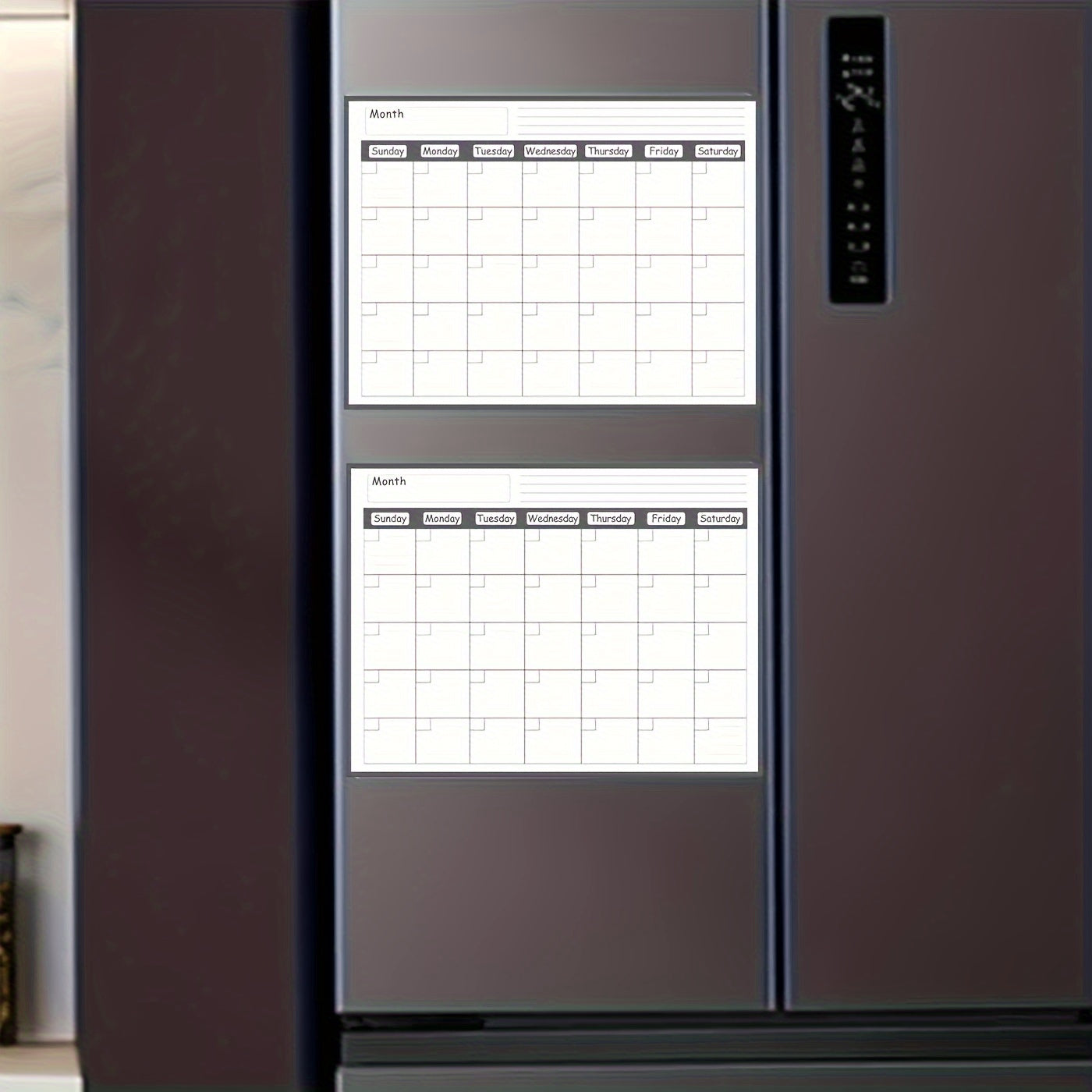 Magnetic Monthly Planner Calendar - Large Erasable Surface for Easy Scheduling, Includes Free Dry Erase Marker, Sticks to Kitchen Fridge for Convenient Meal Planning and Organization