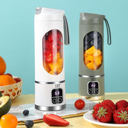 Portable Electric Fruit & Vegetable Juicer ? 12-Blade High-Speed Juicer with 450ML Cup