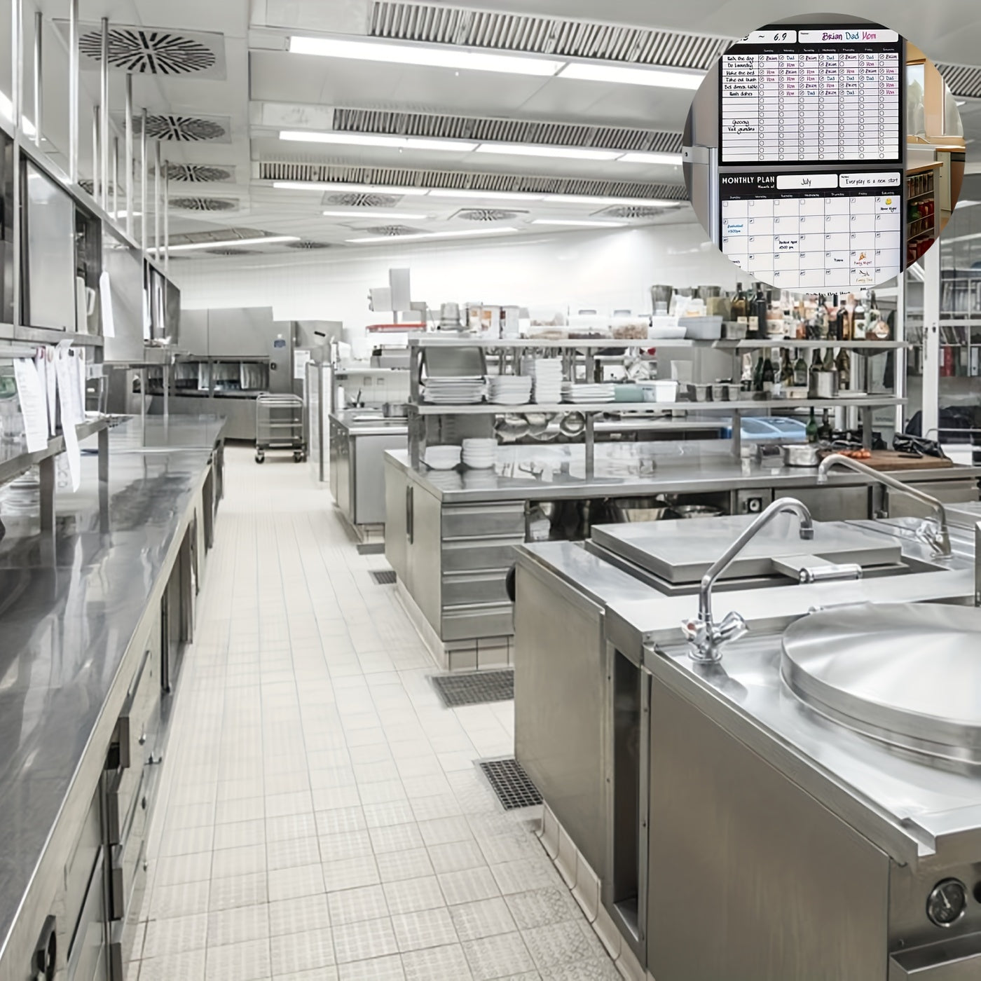 Magnetic Monthly Planner Calendar - Large Erasable Surface for Easy Scheduling, Includes Free Dry Erase Marker, Sticks to Kitchen Fridge for Convenient Meal Planning and Organization