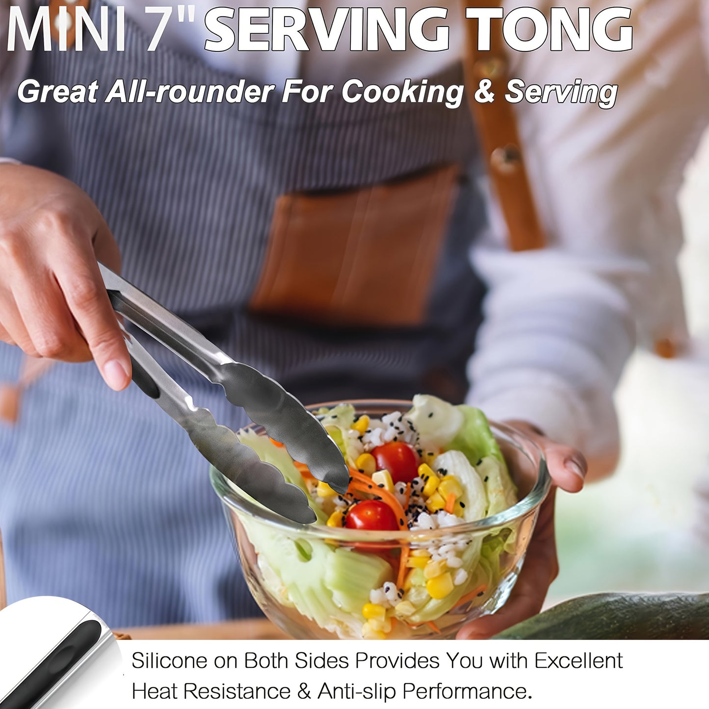 [Stainless Steel Locking Tongs] 3pcs Heavy Duty Stainless Steel Locking Tong Set with Long Handle & Non-Slip Silicone Grip - Heat-Resistant up to 480°F, Ergonomic Design for Cooking, Baking, Grilling - Durable Kitchen Utensi