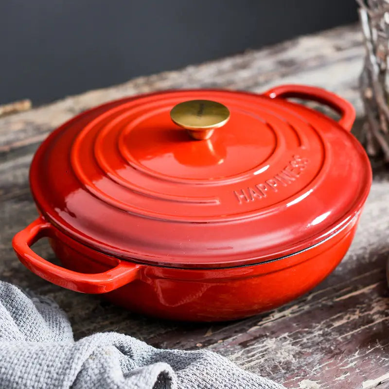 Multifunctional Cast Iron Non-Stick Soup Pot