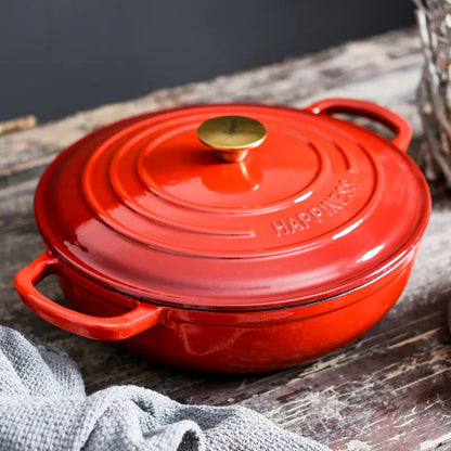 Multifunctional Cast Iron Non-Stick Soup Pot