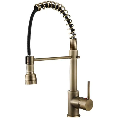Copper Pull-Down Antique Kitchen Sink Faucet