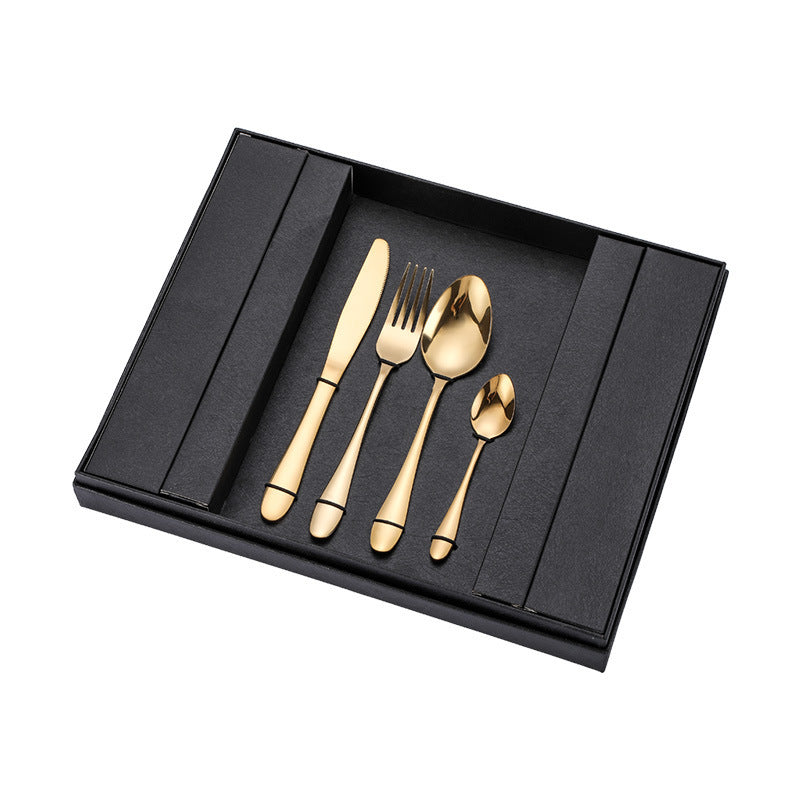 24-Piece 410 Stainless Steel Cutlery Set ? Mirror Polished Flatware for 6 People with Gift Packaging