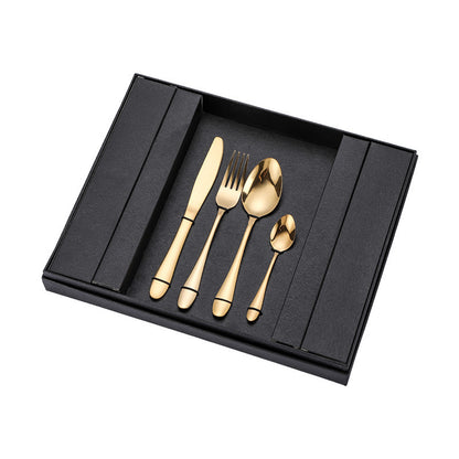 24-Piece 410 Stainless Steel Cutlery Set ? Mirror Polished Flatware for 6 People with Gift Packaging