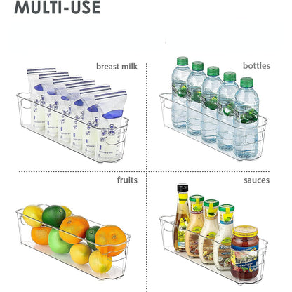 1pc Breastmilk Storage Container, Transparent Clear Freezer And Fridge Organizer Bins, Plastic Storage Bins For Breast Milk, Baby Pouches, Formula, Bottles And Yogurts, Home Kitchen Storage Supplies
