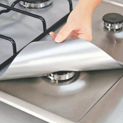 1/4/8pcs Premium Reusable Gas Range Stovetop, Burner Protector Pad Liner Cover, Extra Thick 0.15mm For Cleaning Kitchen Tools