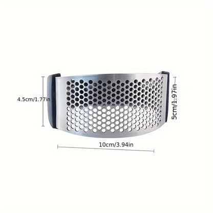 Stainless Steel Garlic Press - Easy-Clean, Multi-Functional Kitchen Gadget For Mincing & Crushing Garlic Garlic Crusher Garlic Mincer