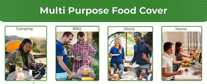3pcs Ultimate Foldable Picnic Net Food Covers - Large, UV-resistant, Dust-proof Kitchen Tool - Perfect for Vegetables, Restaurants, Food Trucks, Outdoor & Indoor Dining Adventures