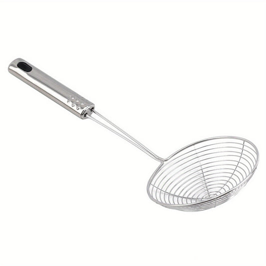 Stainless Steel Wire Strainer Ladle – Fine Mesh Skimmer Spoon for Frying, Boiling & Draining