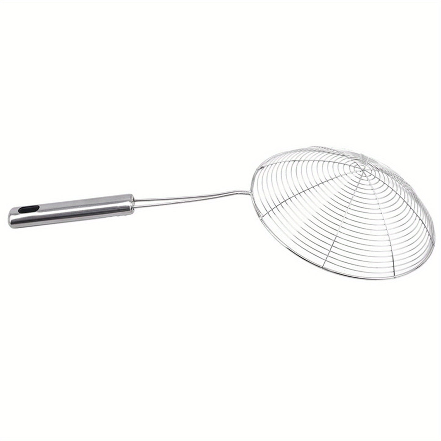 1pc Premium Metal Wire Strainer Ladle - Ergonomic Handle, Fine Mesh Skimmer Spoon for Frying, Boiling & Draining - Essential Kitchen Tool for Delicious Fried Food, Sturdy & Versatile Gadget