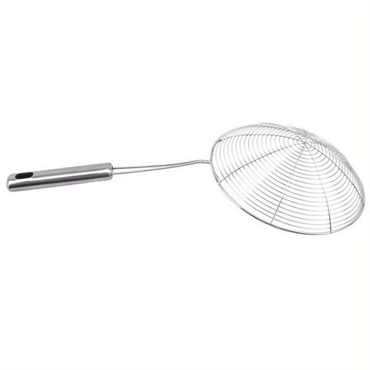 1pc Premium Metal Wire Strainer Ladle - Ergonomic Handle, Fine Mesh Skimmer Spoon for Frying, Boiling & Draining - Essential Kitchen Tool for Delicious Fried Food, Sturdy & Versatile Gadget