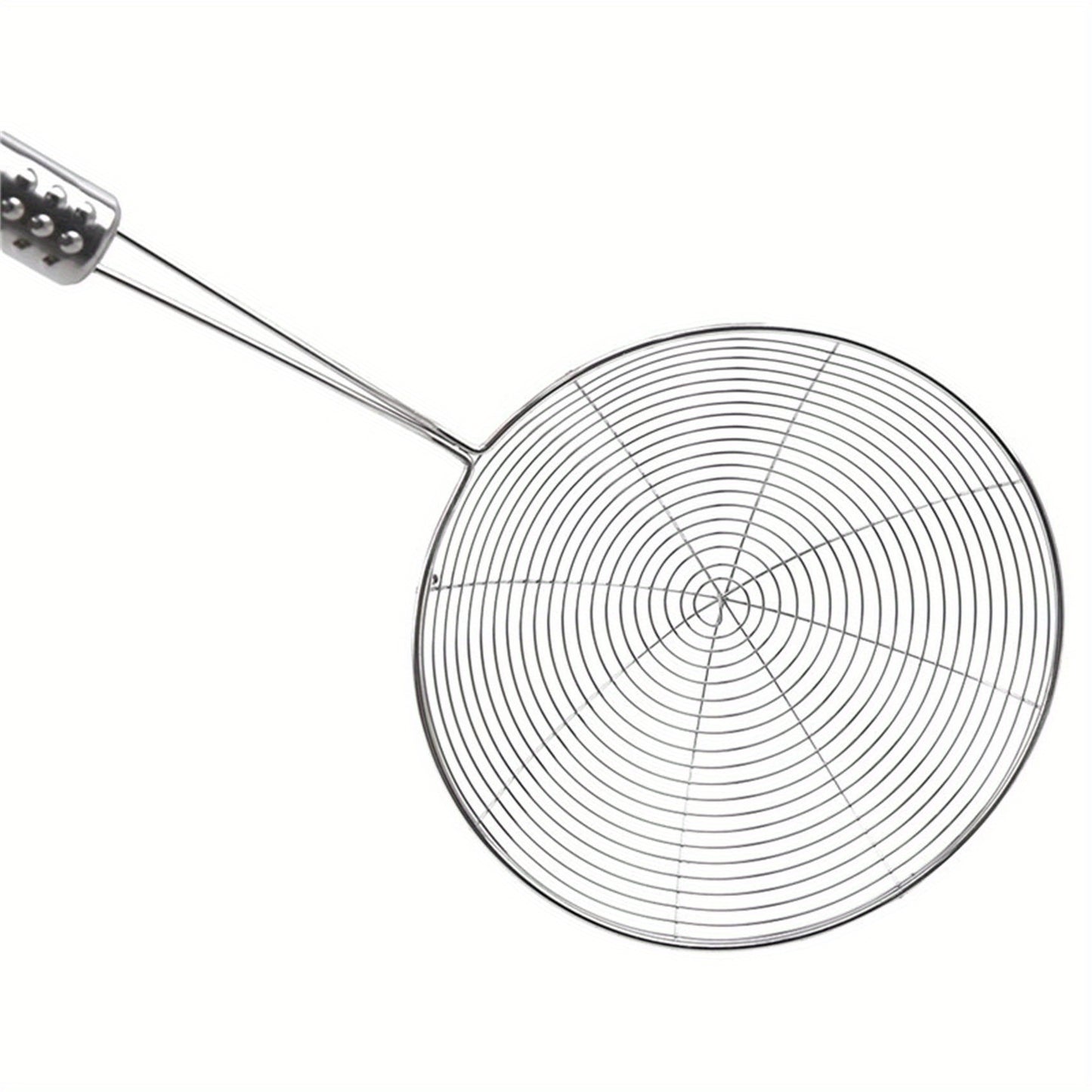 1pc Premium Metal Wire Strainer Ladle - Ergonomic Handle, Fine Mesh Skimmer Spoon for Frying, Boiling & Draining - Essential Kitchen Tool for Delicious Fried Food, Sturdy & Versatile Gadget