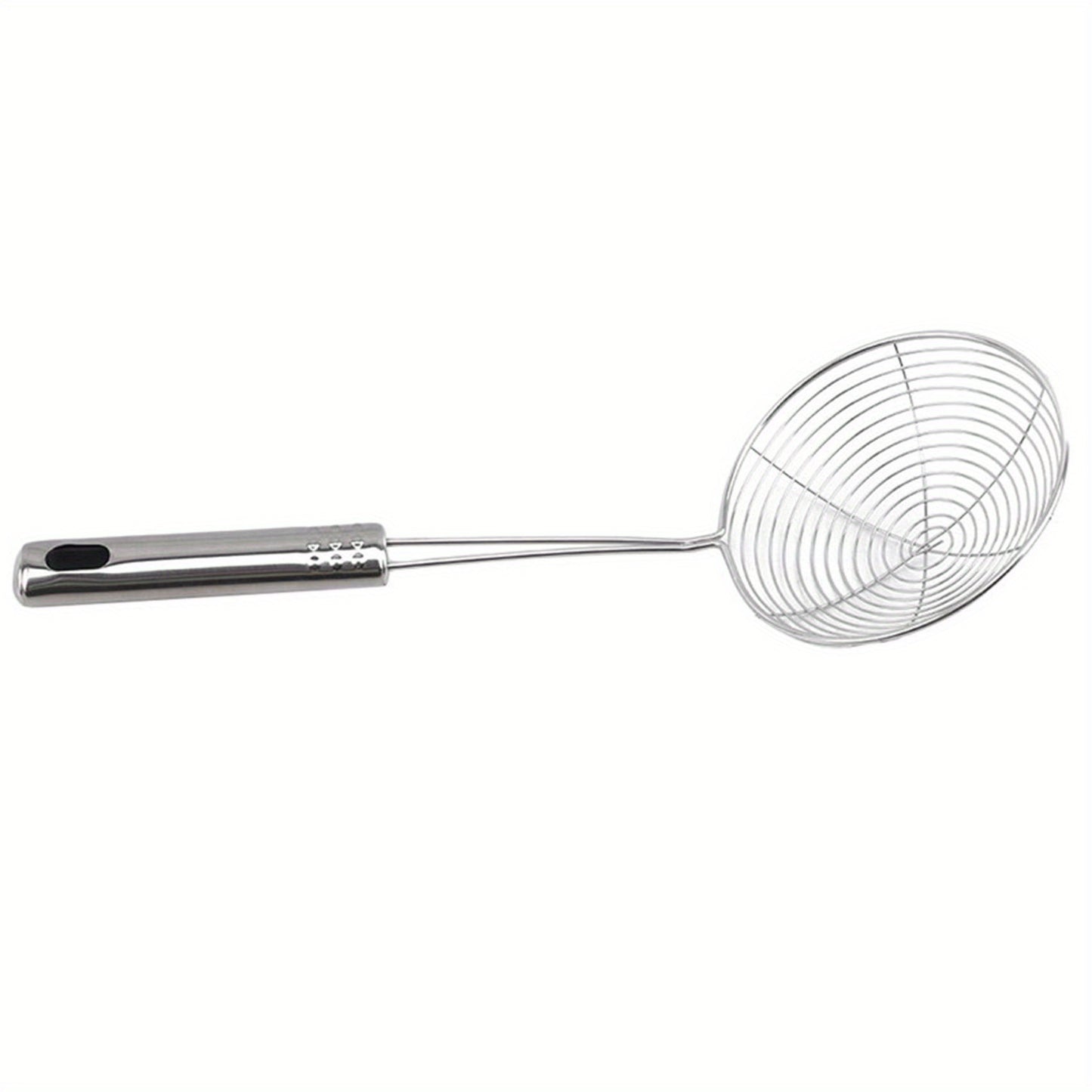 1pc Premium Metal Wire Strainer Ladle - Ergonomic Handle, Fine Mesh Skimmer Spoon for Frying, Boiling & Draining - Essential Kitchen Tool for Delicious Fried Food, Sturdy & Versatile Gadget