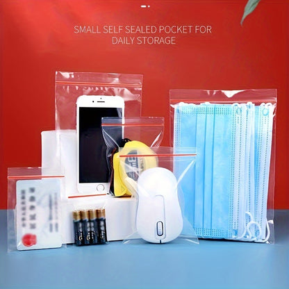 Value Pack 100pcs, Plastic Zipper Bags, PE Gallon Food Storage Bags, Item Storage Bags, Restaurant Kitchen Use