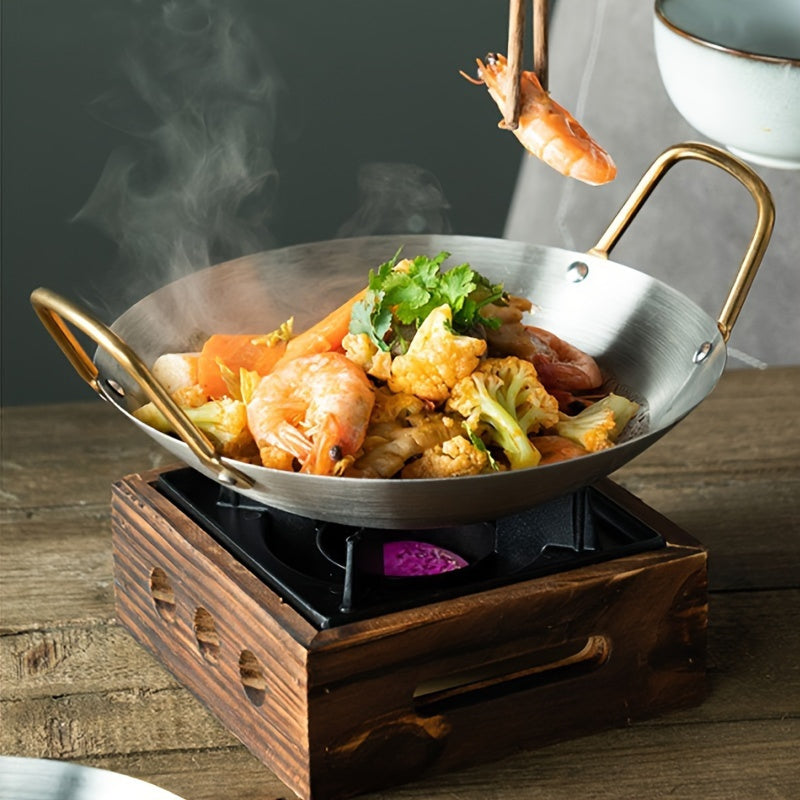 Stainless Steel Wok, Thickened Soup Pot, Round Bottom Pot For Restaurant Kitchen And Outdoor Camping