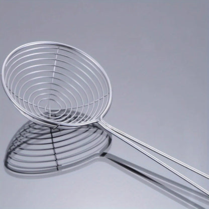 1pc Premium Stainless Steel Multifunction Strainer - Food Strainers for Beans and Bubble Tea, Non-stick Draining Scoop, Metal Kitchen Bar Supplies with Easy Cleaning and Space-Saving Design