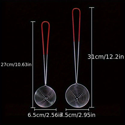 1pc Premium Stainless Steel Multifunction Strainer - Food Strainers for Beans and Bubble Tea, Non-stick Draining Scoop, Metal Kitchen Bar Supplies with Easy Cleaning and Space-Saving Design