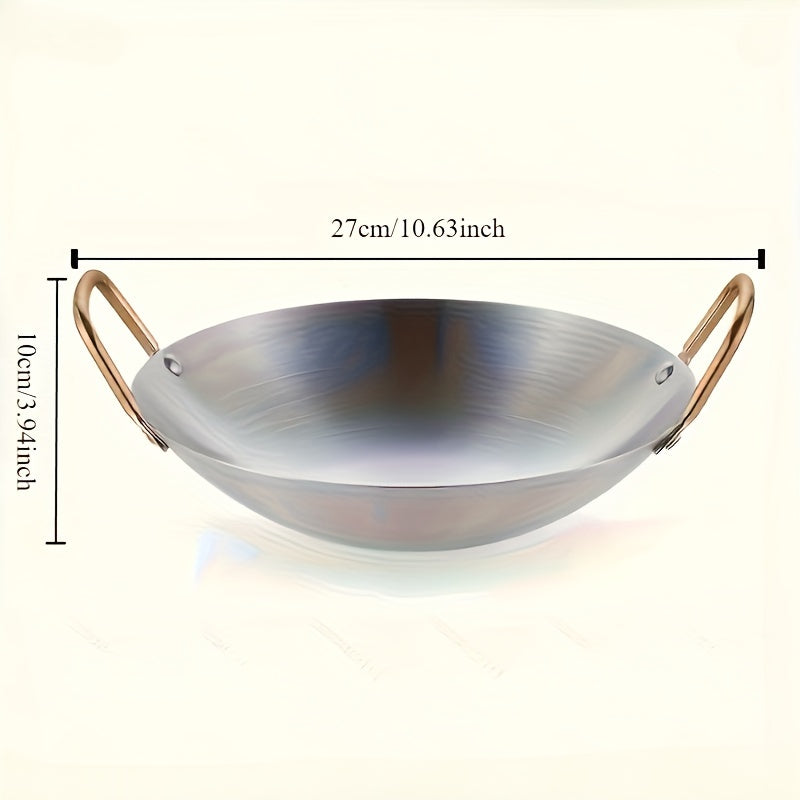 Stainless Steel Wok, Thickened Soup Pot, Round Bottom Pot For Restaurant Kitchen And Outdoor Camping