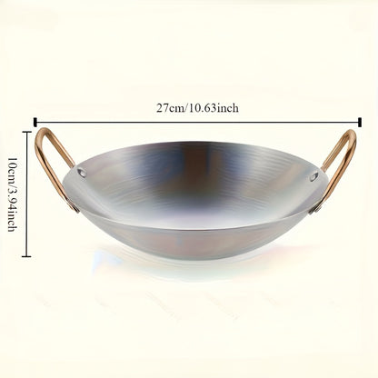 Stainless Steel Wok, Thickened Soup Pot, Round Bottom Pot For Restaurant Kitchen And Outdoor Camping