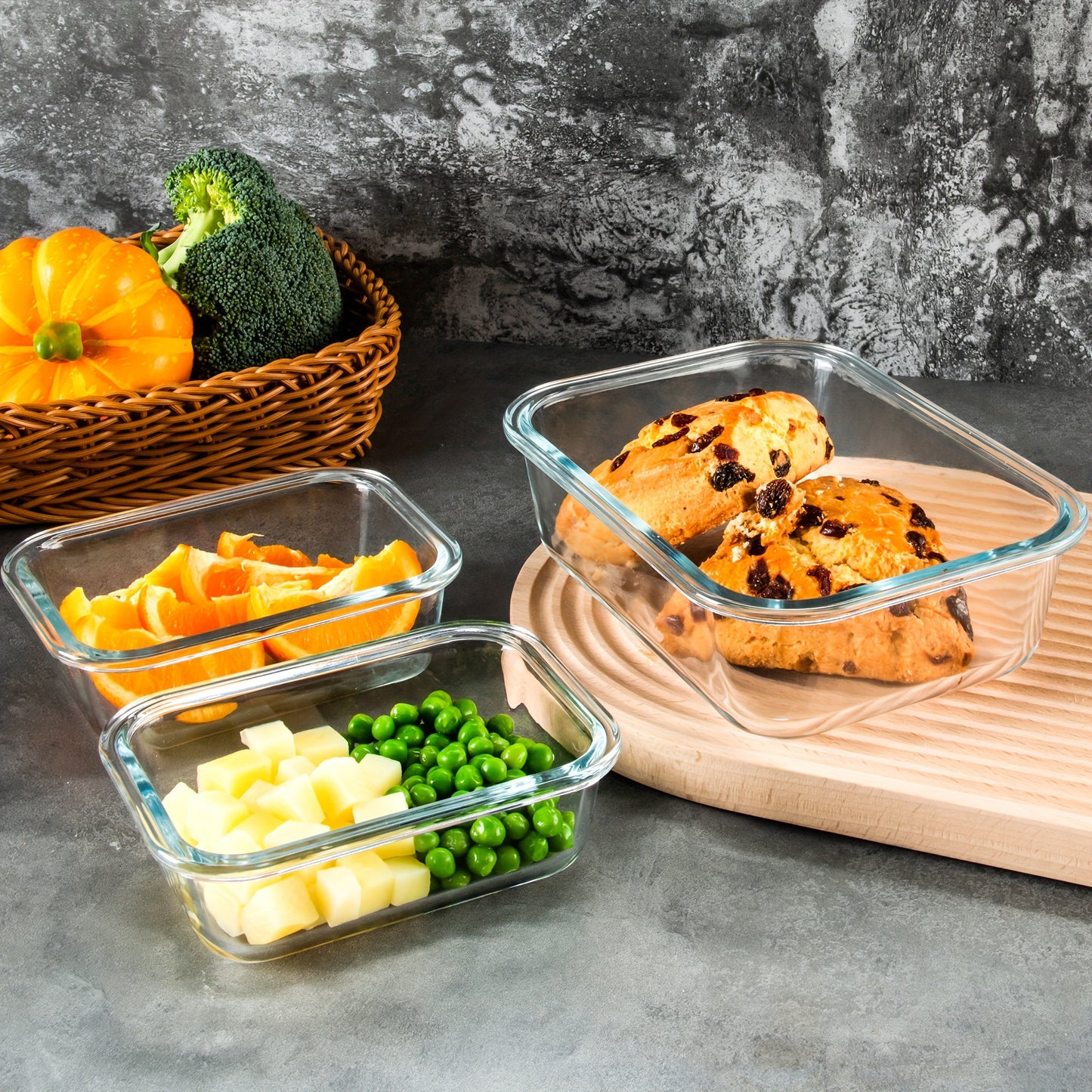 10pcs Leak-Proof Glass Meal Prep Containers - Durable, Reusable Kitchen Organizers - Airtight for Freshness - Ideal for Camping, Picnics, School, Office & Home