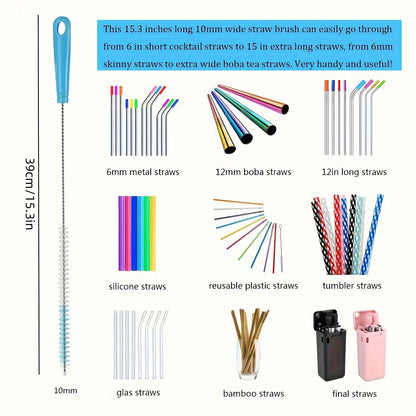 8pcs/set, Cup Brush, Long Handle Bottle Cleaning Brush, Straw Brush, Tea Stain Removal Brush, No Dead Corner, Multipurpose Kitchen Cleaning Brush, For Water Bottle, Tea Cup, Groove, Cleaning Supplies, Cleaning Tool, Christmas