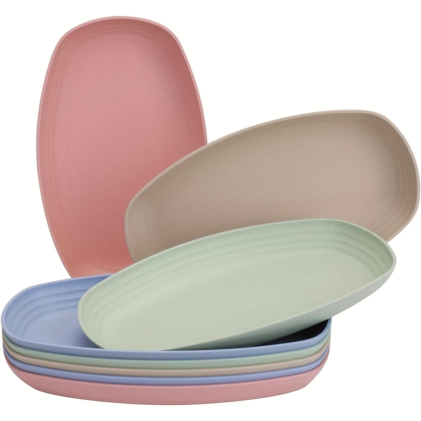 8pcs Sustainable Wheat Straw Plates, 11" Microwave Safe Lightweight Dinner & Lunch Plates for All Seasons - Perfect for Kitchen & Restaurant Use