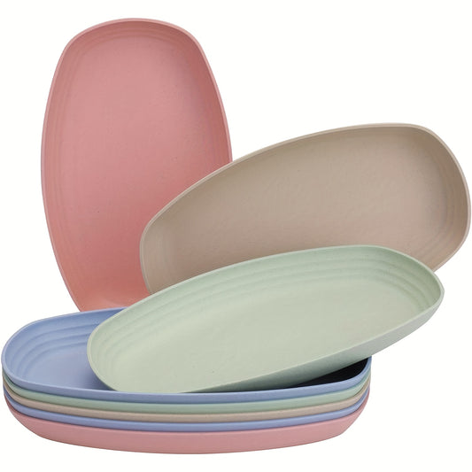 8pcs Sustainable Wheat Straw Plates, 11" Microwave Safe Lightweight Dinner & Lunch Plates for All Seasons - Perfect for Kitchen & Restaurant Use