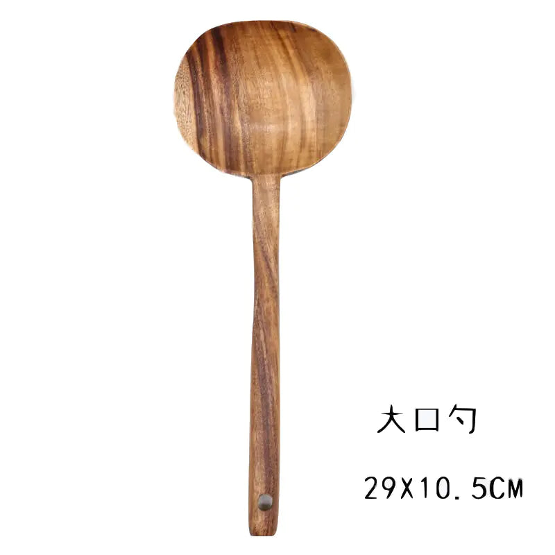 Japanese Non-Stick Wooden Spatula and Spoon Set