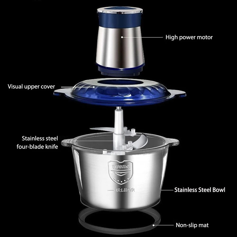 3L Electric Meat Grinder & Food Chopper – 300W Mincer, Mixer & Processor