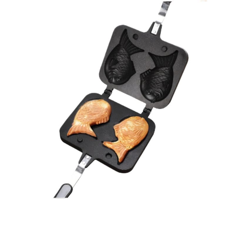 Double-Sided Non-Stick Fish-Shaped Waffle Pan ? Gas Stove & Open Flame Compatible