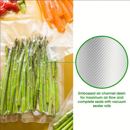 50-Pack Vacuum Sealer Bags, Reusable Food Storage Pouches, No Electricity Needed, Freshness Preservation for Kitchen, Compatible with Vacuum Sealer Machine Accessories